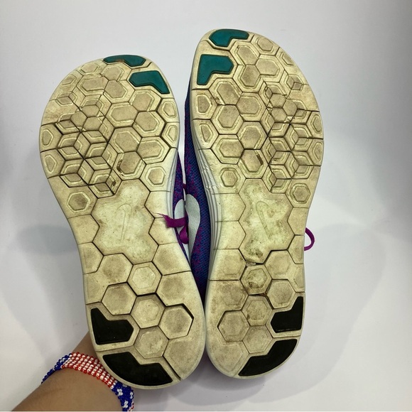 Nike free run sneakers purple blue white womens size 9.5 - Picture 7 of 9